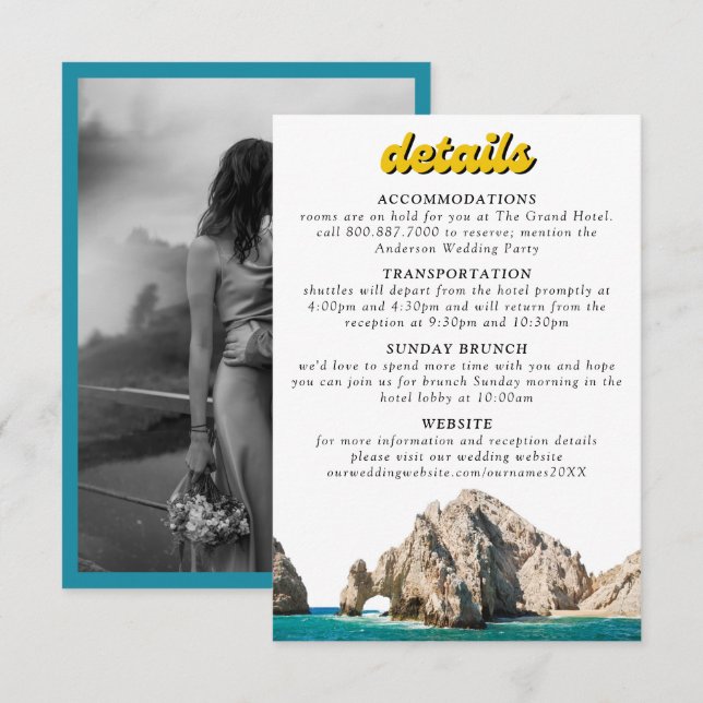 Pormenores do Convite para Cabo San Lucas (Frente/Verso)