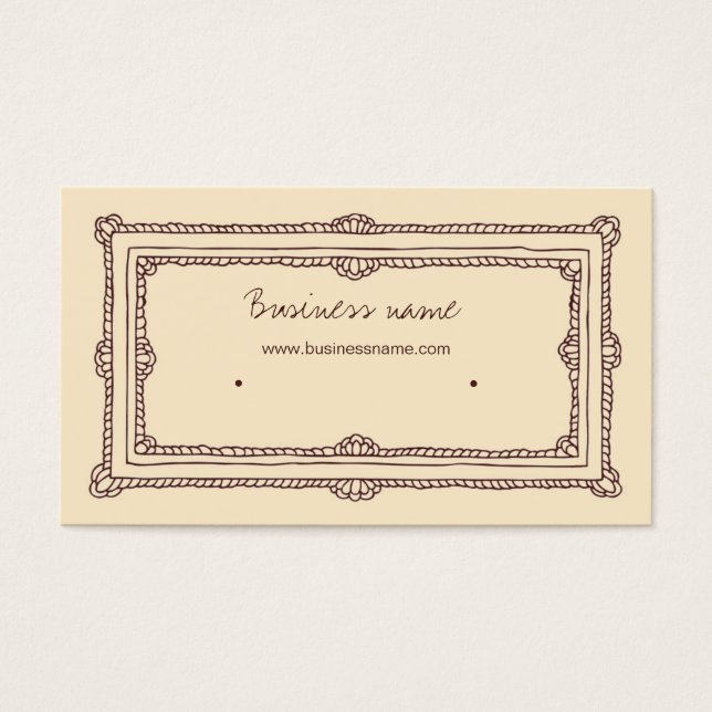 Porodle Frame Brown Cream Beige Earration Holder (Frente)