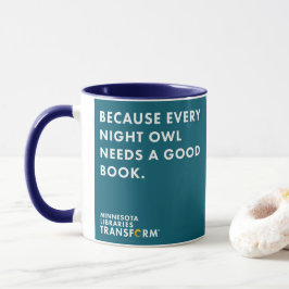 Porque caneca da coruja de noite da cerceta
