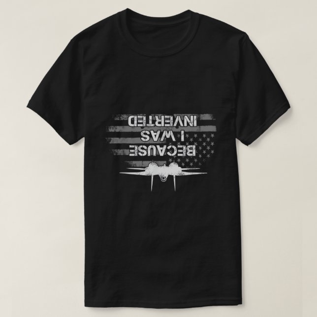 Porque Eu Estava Invertido Marinho De Camisa F-14  (Frente do Design)