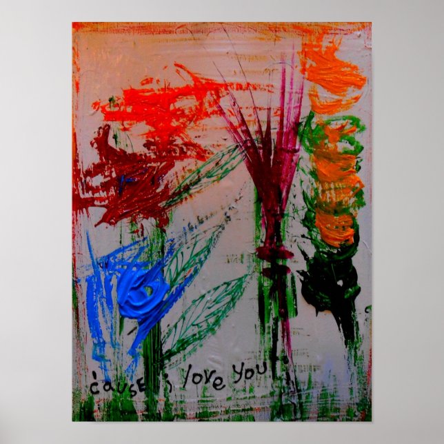 "porque te amo" abstrato posters (Frente)