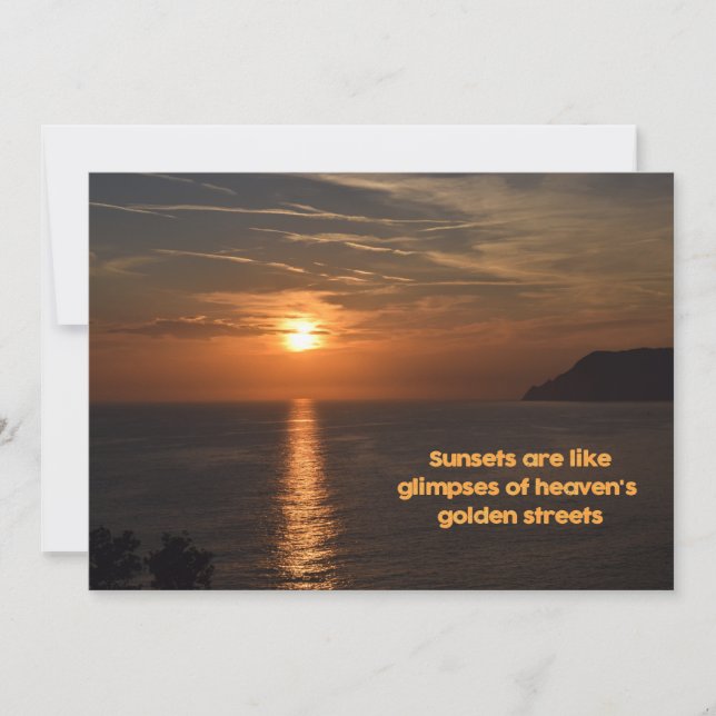 Pôrs do sol como vislumbres das ruas Ouros do céu (Frente)