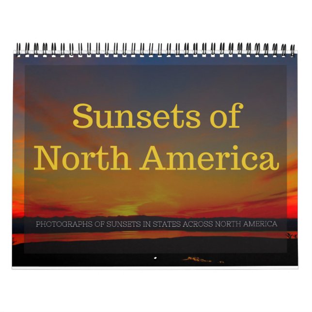 Pôrs do sol Do Calendário Da América Do Norte (Capa)
