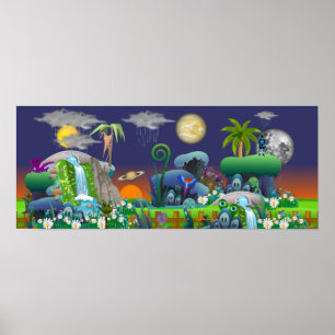 "Pôrs do sol do Mundo Alienígena", Poster de dec