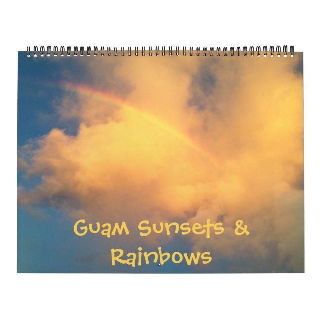 Pôrs do sol Guam e Rainbows Calendário de 18 meses (Capa)