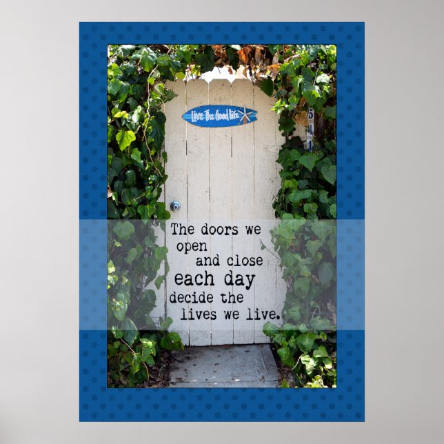 Porta Aberta Fotografia da porta Poster (Frente)
