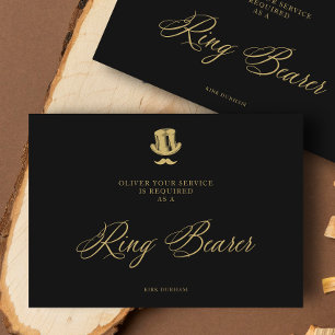 Porta-alianças de Luxo Minimalista Dourado Falso p