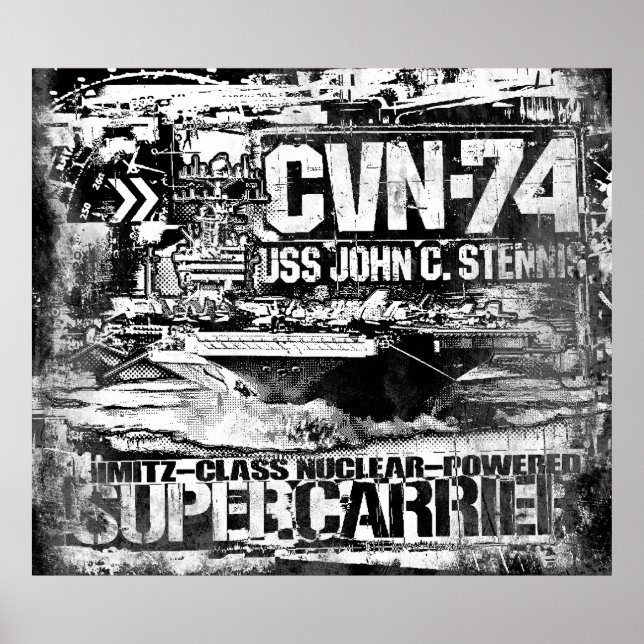 Porta-aviões John C. Stênis Poster Poster (Frente)