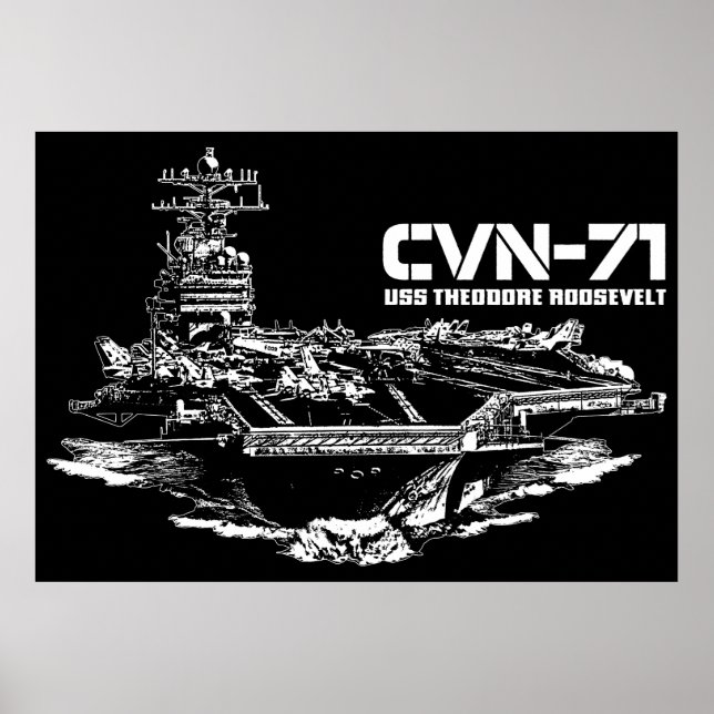 Porta-aviões Theodore Roosevelt Impressão (Frente)