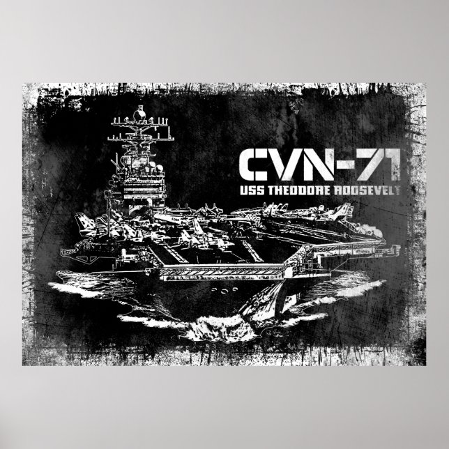 Porta-aviões Theodore Roosevelt Impressão (Frente)