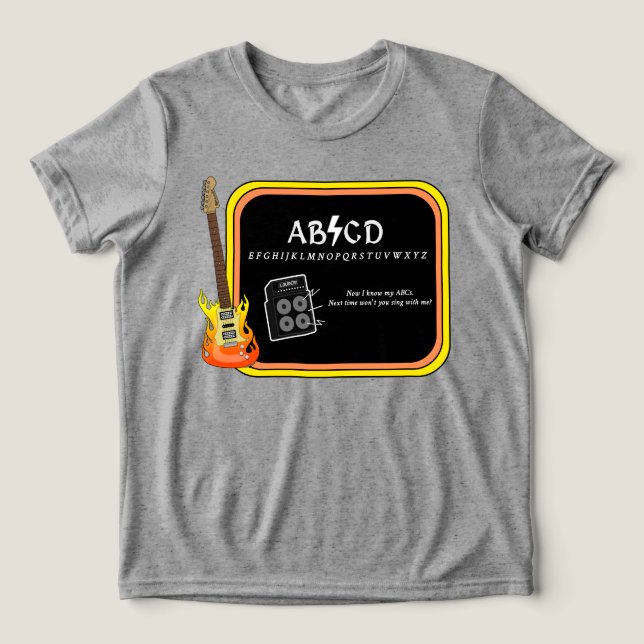 Porta-camiseta AC/DC do alfabeto ABCD (Design frontal)