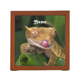 Porta-caneta Crested Gecko Lizard