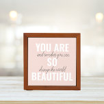 Porta-caneta Inspiração Você É Uma Citação Positiva Tão Bonita<br><div class="desc">Inspiração Você É Uma Citação Positiva Tão Bonita</div>