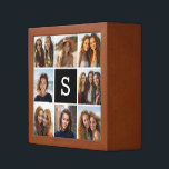 Porta-caneta Monograma Personalizado de Colagem de Fotos em Pre<br><div class="desc">Você pode usar fotos do Instagram para este design. Use fotos quadradas para criar um presente exclusivo e pessoal. Ou você pode ficar com o filhote hipster e fazer uma moda. Se precisar ajustar as fotos,  clique na ferramenta personalizar para fazer alterações.</div>