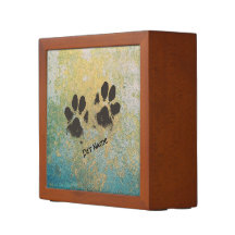 Pata Imprime no Nome de Pet de Concreto Pintado Rú