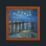 Porta-caneta Vincent van Gogh - Noite Estrelada sobre o Ródano<br><div class="desc">Noite de Starry sobre o Rhone/Nuit etoilee sur le Rhone - Vincent van Gogh,  Oil on Canvas,  1888,  Arles</div>