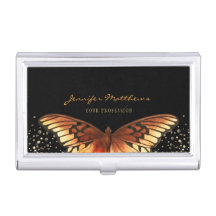 Borboleta Elegante Brilhante Laranja Preto