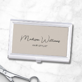 Porta Cartao Salão Beige do Leão de Esquadra Moderno