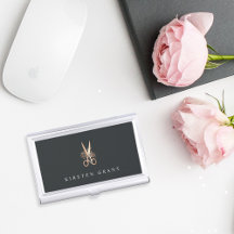 Tesoura Floral de Cobre Hairstylist Personalizada