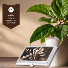 Titular de cartão de visita Mocha Swirl inspirado