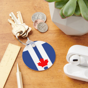 Porta-chaves com a Bandeira de Toronto, Canadá