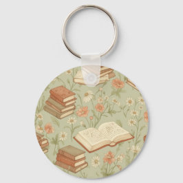 Porta-chaves Floral Livro Amante Livro Aberto