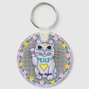 Porta-chaves Gato Sortudo Violeta