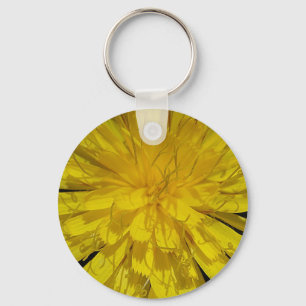 Porta-chaves meio amarelo de flor de caça