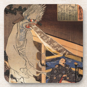 Porta-copo 妖怪, zombi japonês do 国芳, Kuniyoshi, Ukiyo