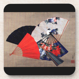 Porta-copo 扇子, fãs do 北斎 cinco, Hokusai, arte