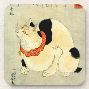 Porta-copo 日本猫, gato japonês do 国芳, Kuniyoshi, Ukiyo-e