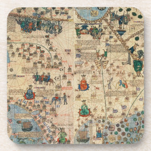 Porta-copo 131-0058260/1 atlas Catalan: Detalhe de Ásia, por