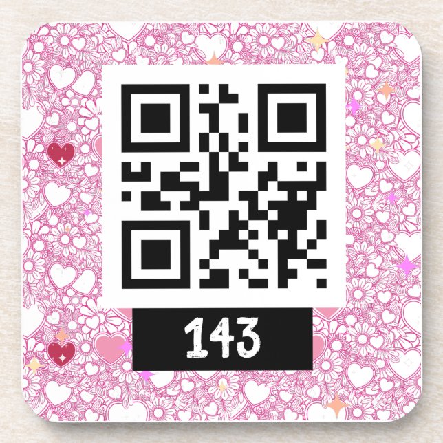 Porta-copo 143 mensagem secreta de código QR, diga que decodi (Frente)
