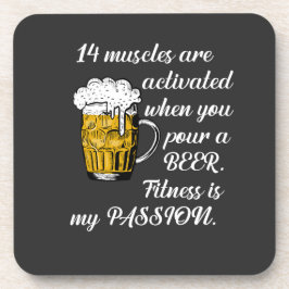 Porta-copo 14 Músculos ativados quando você põe uma Cerveja.