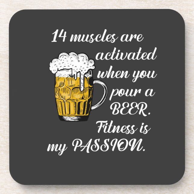 Porta-copo 14 Músculos ativados quando você põe uma Cerveja. (Frente)