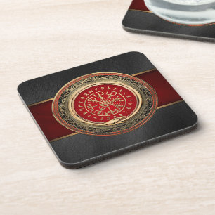 Porta-copo [200] Vegvisir - Viking Dourado Magic Runic Compas