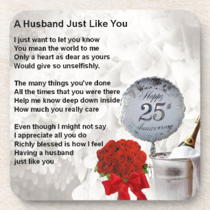 Porta-copo 25o poema do marido do casamento