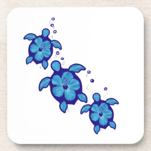 Porta-copo 3 tartarugas azuis de Honu
