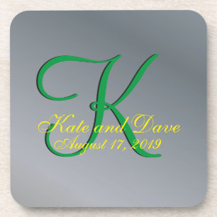 Porta-copo 3d Monogram Pewter