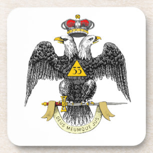 Porta-copo 3ó Preto escocês Eagle do rito do grau