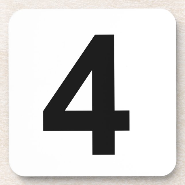 Porta-copo 4 - número quatro (Frente)