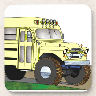 Porta-copo 57 Chevrolet fora do auto escolar da estrada 4X4