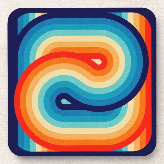 Porta-copo 70s Double Wave (Frente)