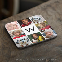 8 Monograma personalizado de colagem de fotos pret