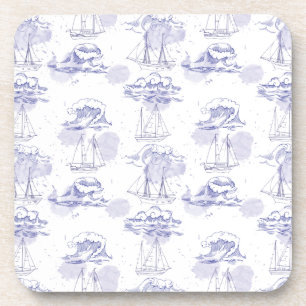 Porta-copo A aguarela acena & envia o teste padrão