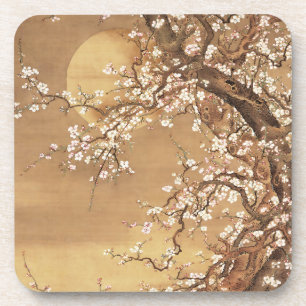 Porta-copo A ameixa japonesa floresce à lua