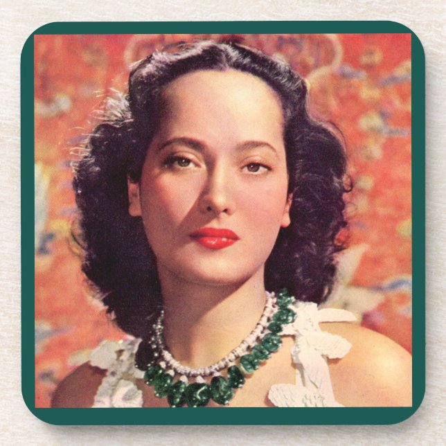 Porta-copo a bela Merle Oberon (Frente)