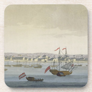 Porta-copo A cidade de Paramaribo (gravura da cor)