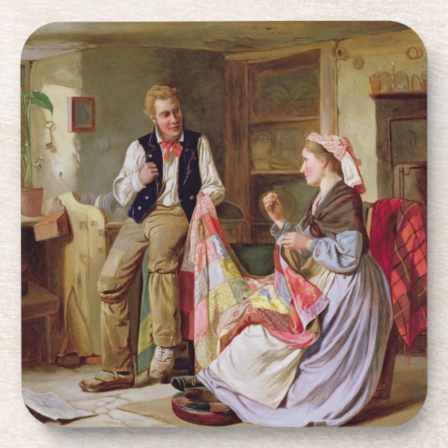 Porta-copo A edredão de retalhos (Frente)