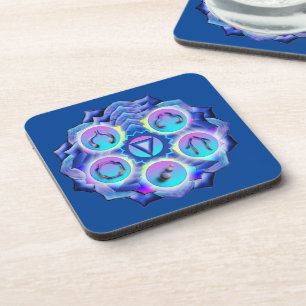 Porta-copo A garganta Chakra - Símbolos